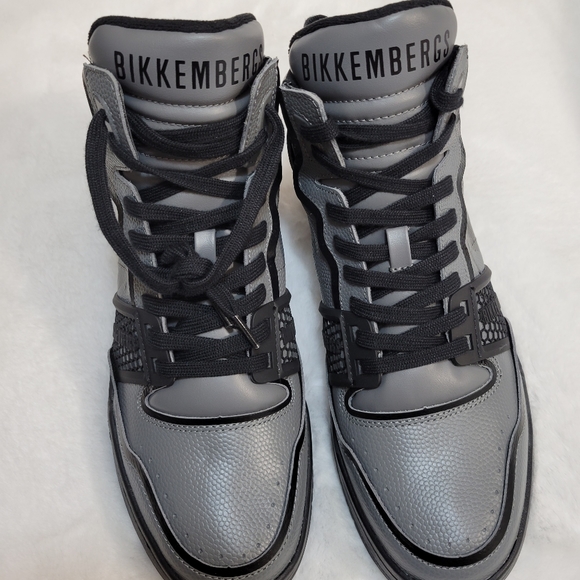 BNIB BIKKEMBERGS MEN'S HIGH-TOP LACE-UP SIGGER SNEAKERS US 9.5 - Picture 3 of 13